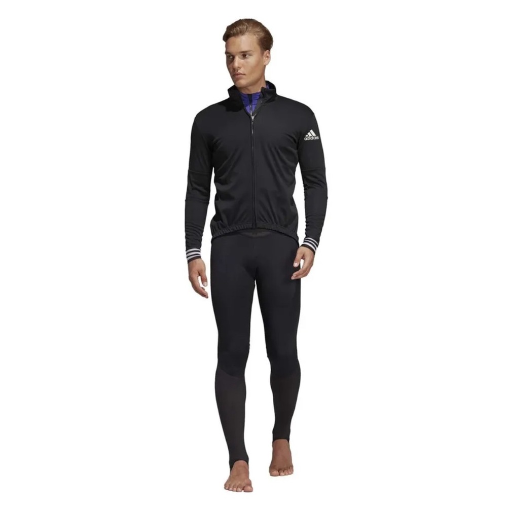 $225 Adidas Adistar OJ.Ls Black Winter Cycling Jersey Jacket Men's sz S New